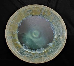 bowl with macrcrystalline glaze