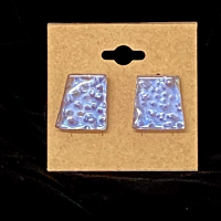 Lavender dichroic glass earrings